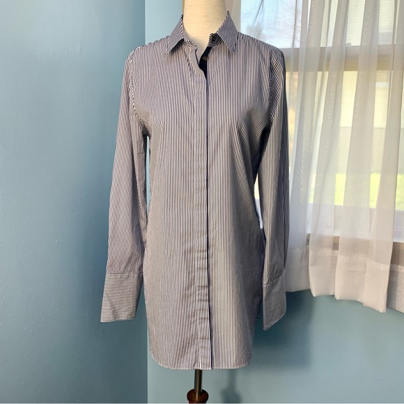 J. Crew Blue Endless Stripes Button Down Shirt - Picture 9 of 10